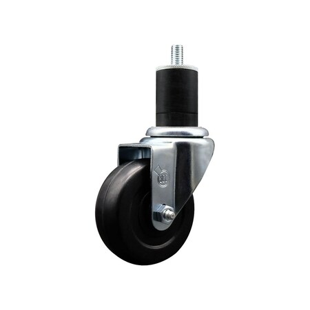 Service Caster 3.5'' SS Hard Rubber Wheel Swivel 1-3/4'' Expanding Stem Caster SCC-SSEX20S3514-HRS-134